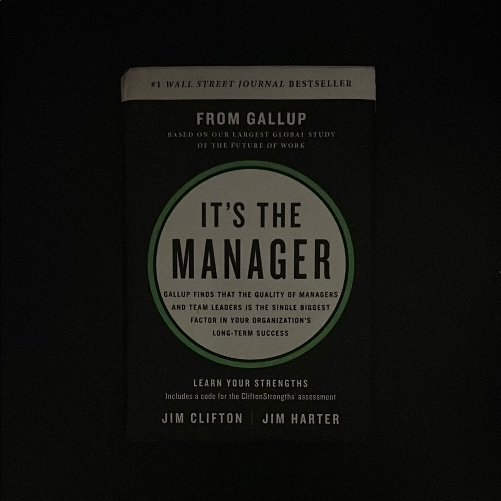 It's the Manager Book by Gallup
